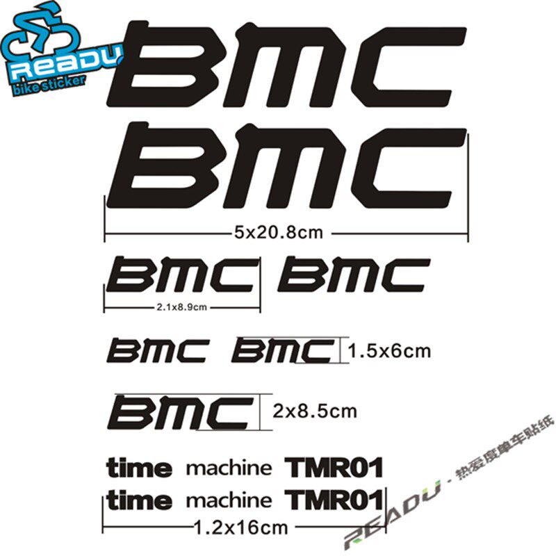 自行车公路车BMC车架贴纸 雕刻镂空版 原厂比例尺寸 精度高