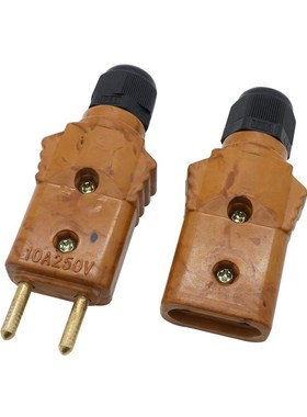 牛牛牌品质40A胶木插头舞台灯光电源线专用插头纯铜帕灯公母对插