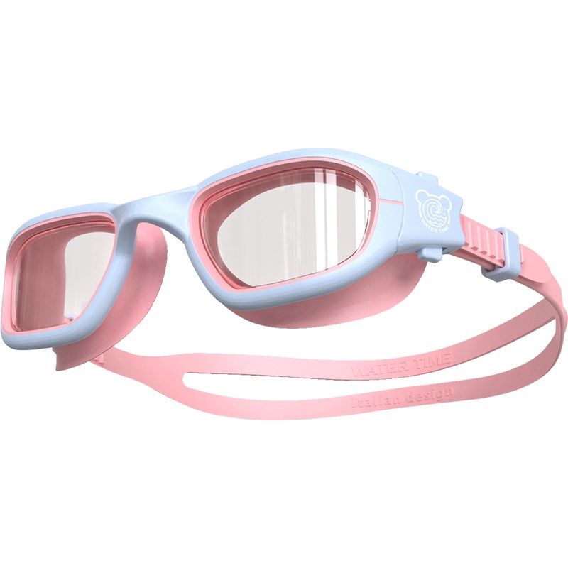 WaterTime/水川儿童泳镜男女童大框防水防雾高清游泳眼镜泳帽