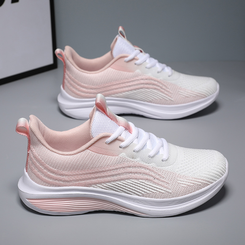 女生跑步鞋女高中学生军训运动鞋女款初中生轻便减震软底跑鞋