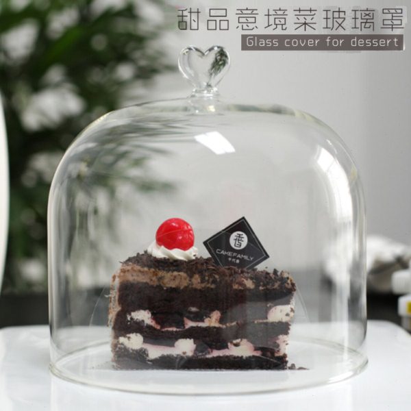创意新款甜品罩透明玻璃烟熏罩分子料理美食酒店意境菜蛋糕防尘罩