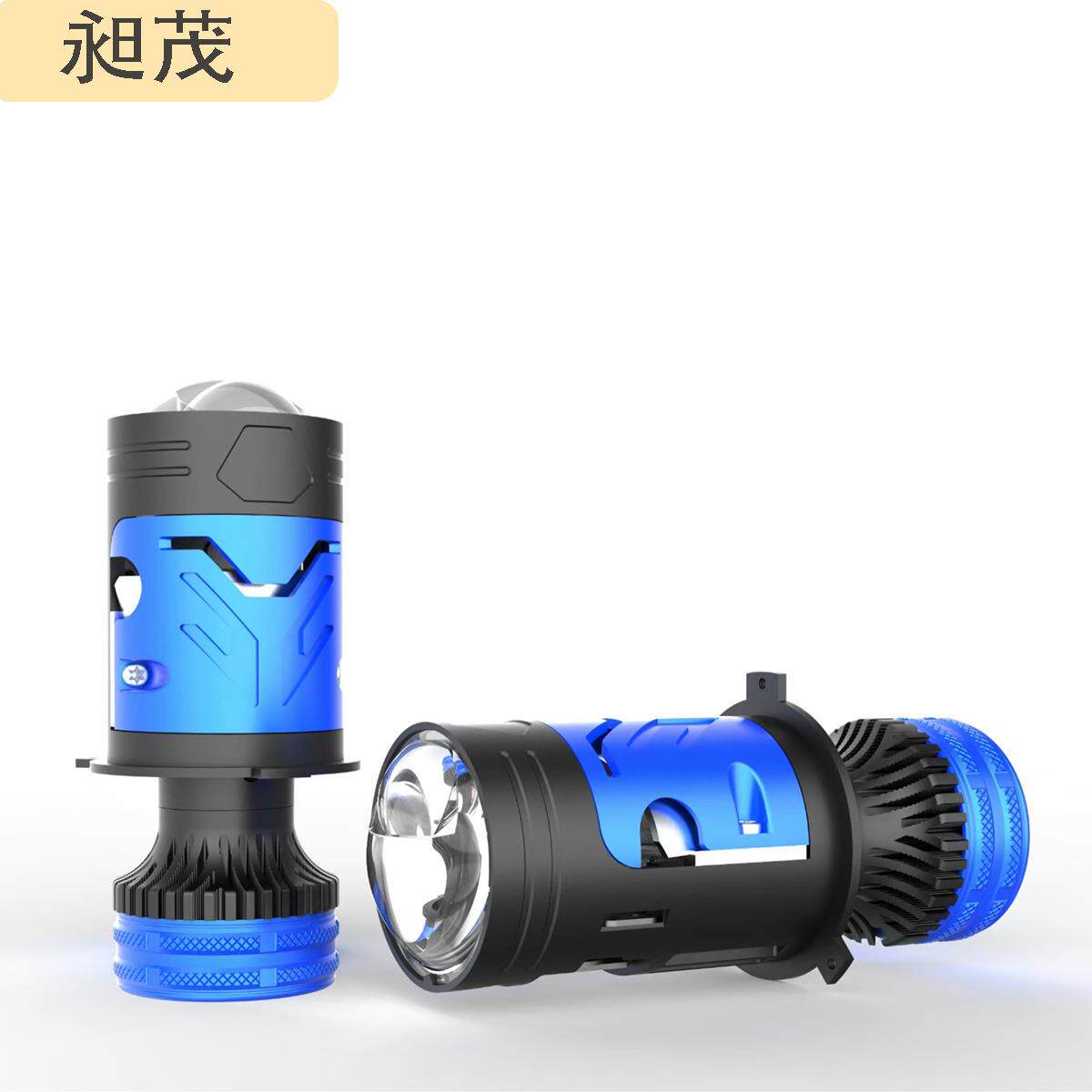 大灯单led汽车M01Y带前大灯单杯电机H4直射鱼眼灯泡双光透镜