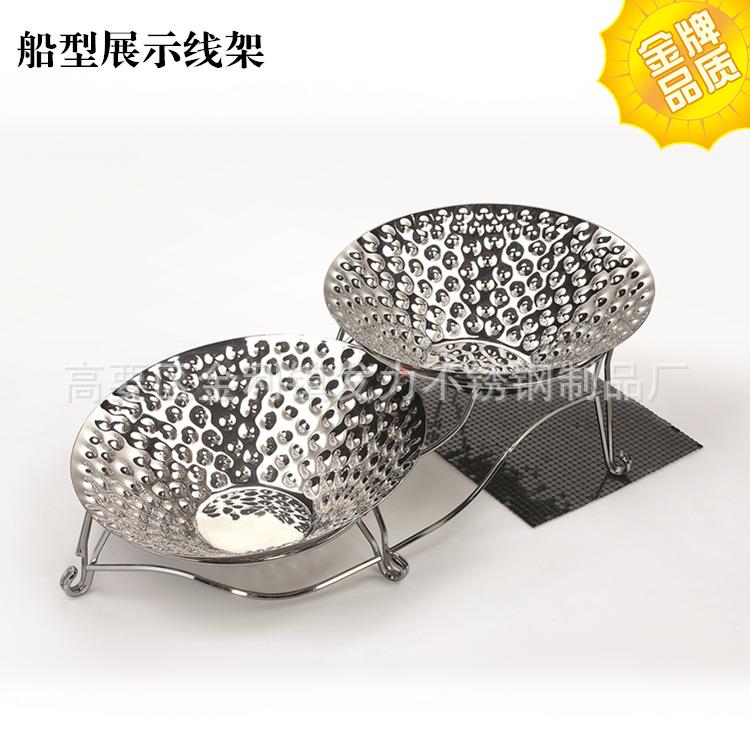 创意船型不锈钢锤点果盘组合架 自助餐展示架酒店酒吧KTV摆台餐厨
