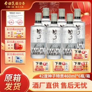 金种子特贡种子酒 42度460ml*6瓶整箱装 小瓶浓香型纯粮酿酒白酒