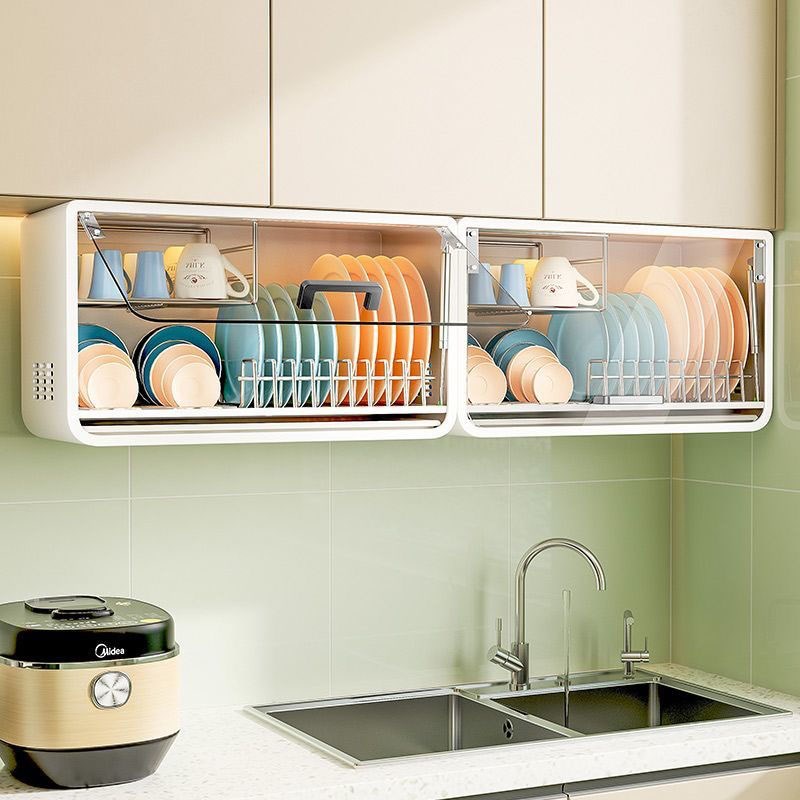 厨房置物架壁挂式碗碟收纳架碗盘沥水架碗筷收纳盒V多功能碗柜家
