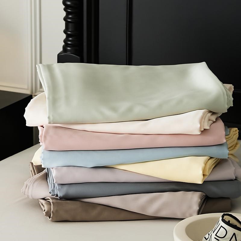 轻奢60支兰精天丝单品床s单1.8双人床笠凉感夏季纯色裸睡丝绸床罩