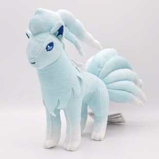 冰九尾 k白色 九尾狐 六尾狐 毛绒公仔 25cm 进化版 站姿