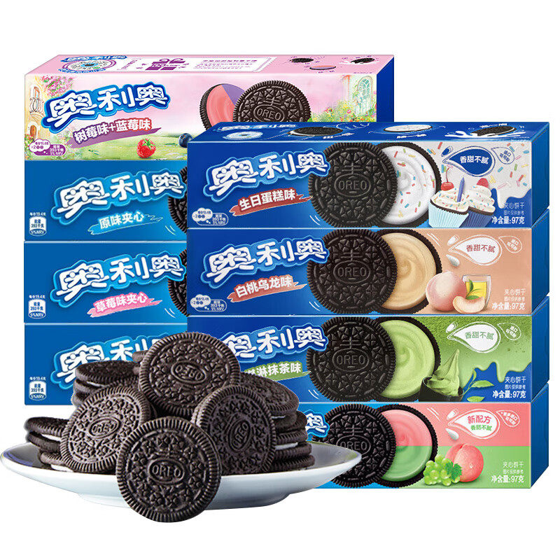 奥利奥（Oreo）夹心饼干经典原味巧克力味网红休闲零食品果味饼干