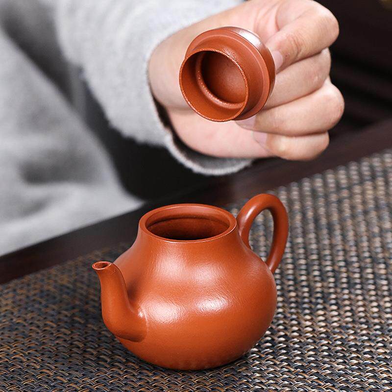 纯手工原矿朱泥思婷壶梨型壶宜兴紫砂茶具紫砂壶全手工顺丰包邮