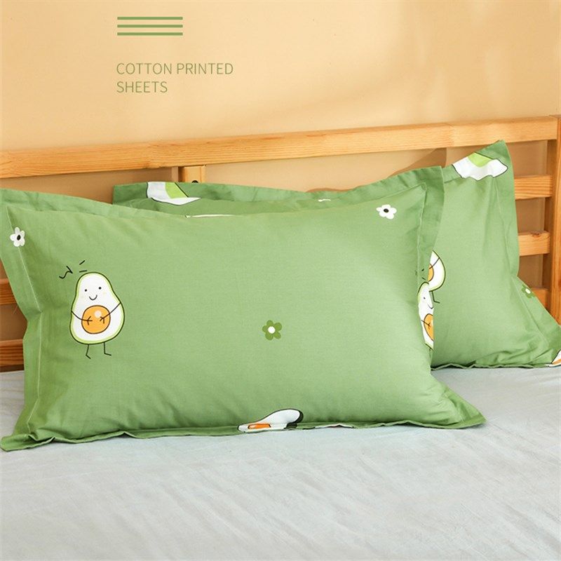全纯棉枕头套学生儿童卡通性印花一只装1对48*74cm单人枕套包邮