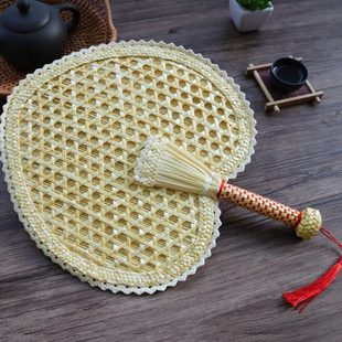 手工编织扇子老式大蒲扇夏季驱蚊芭蕉麦秸草编儿童随身古典中国风