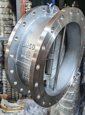 H46W-16P双瓣法兰止逆阀蝶式双板铸钢不锈钢止回阀80