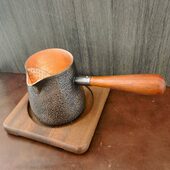 紫铜做旧侧把壶煮茶壶锤点匀茶器分茶壶