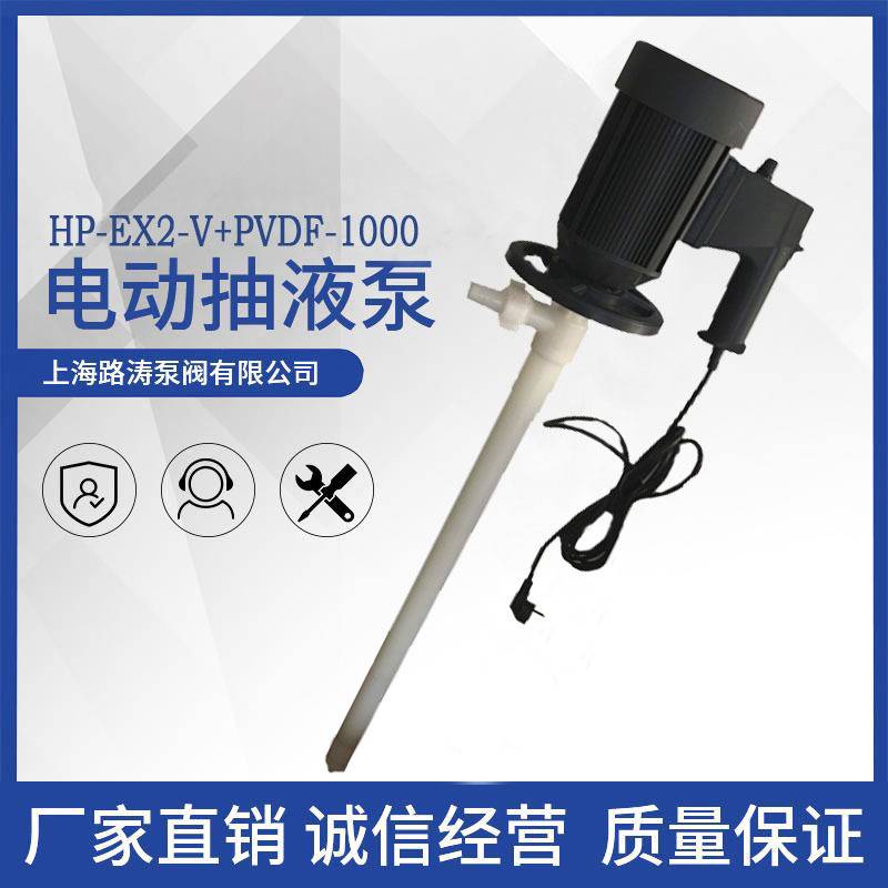 HP-EX2-V+PVDF-1000隔爆式调速插桶泵盐酸泵卸酸泵耐腐蚀抽液泵