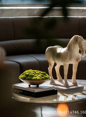 创意树脂马雕塑仿古静立马工艺品家居软装饰样板房客厅玄关复古