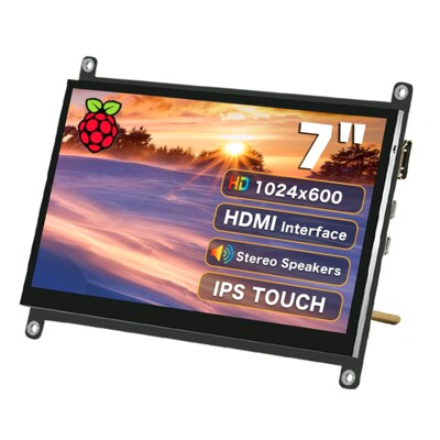 7寸树莓派LCD HDMI显示屏 高清IPS Raspberry Pi 3B+/4B/5显示器