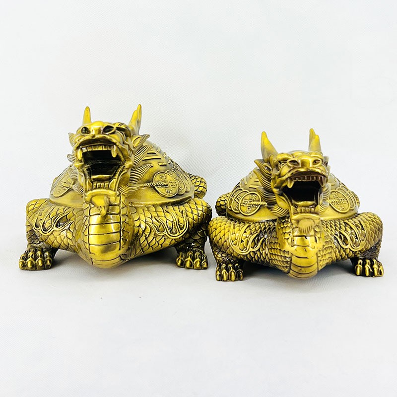 厂家 黄铜摆件龙龟 大龙龟铜工艺品 家居办公书房装饰品铜摆