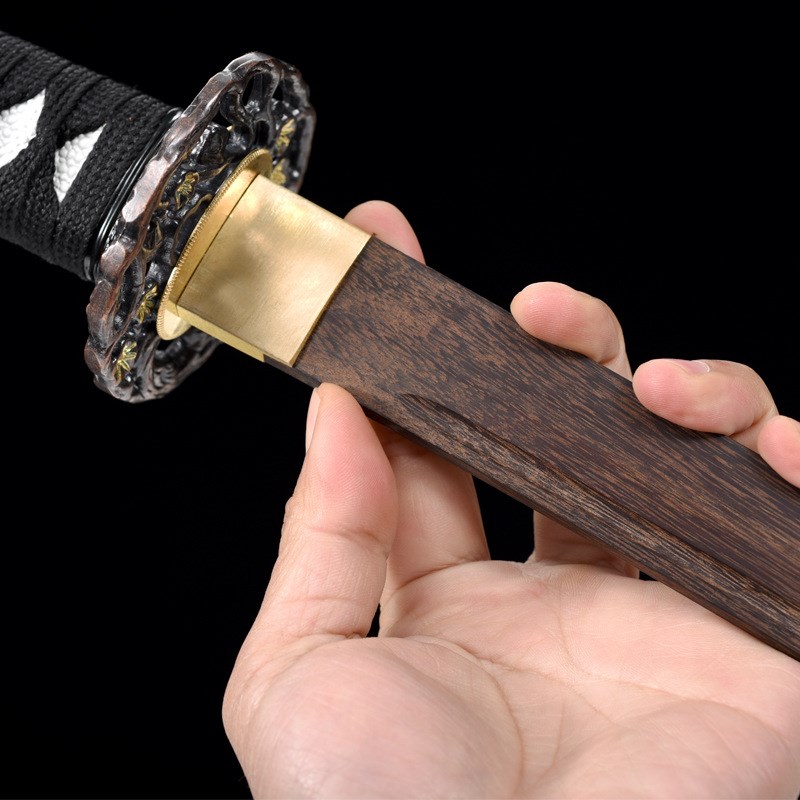 居合道刀一体木刀带鞘 花梨木剑道日式训练习道具 表演武士拨刀斩