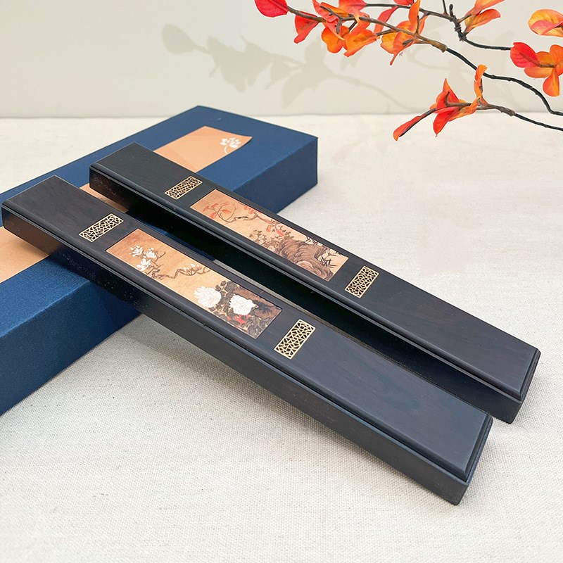 镇尺木质工艺品书法毛笔压纸对镇文房四宝书法用品国画毛笔镇尺