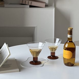 法式创意个性香槟杯 酒吧调酒杯 矮脚鸡尾酒杯 三角杯起泡酒杯子