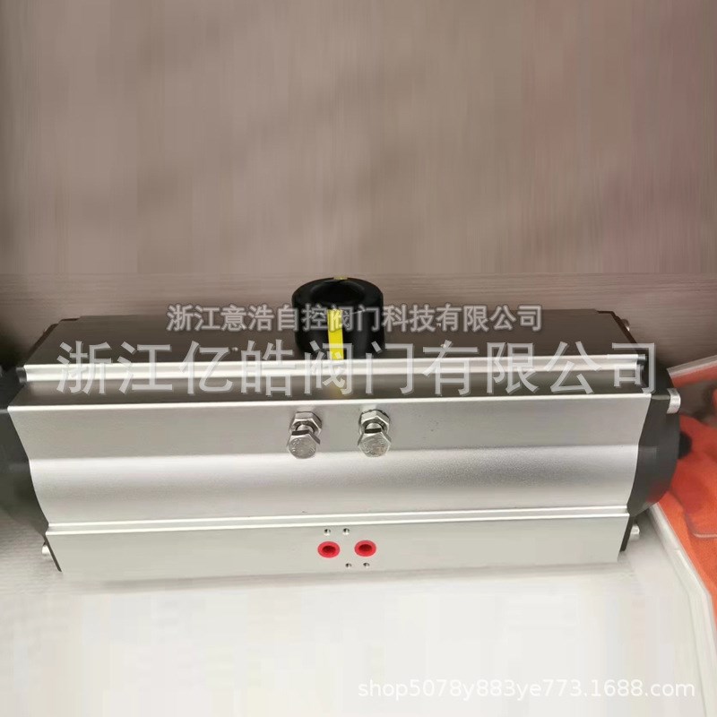 AT型长缸气动执行器可做行程120度135度0-45-90多段式行程铝气缸