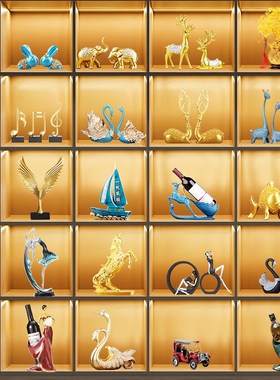 轻奢酒柜摆件家居客厅电r视柜装饰品现代玄关餐边柜工艺品乔迁礼