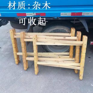A18实木大圆桌折叠桌架子方桌餐桌脚架纯木简易折叠桌腿支架桌架