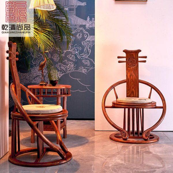 红木阳台椅三件套琵琶椅刺猬紫檀休闲椅圈椅实木花梨木中式现代,住宅家具,圈椅,淘宝优惠券,粉丝福利购,淘宝优惠卷