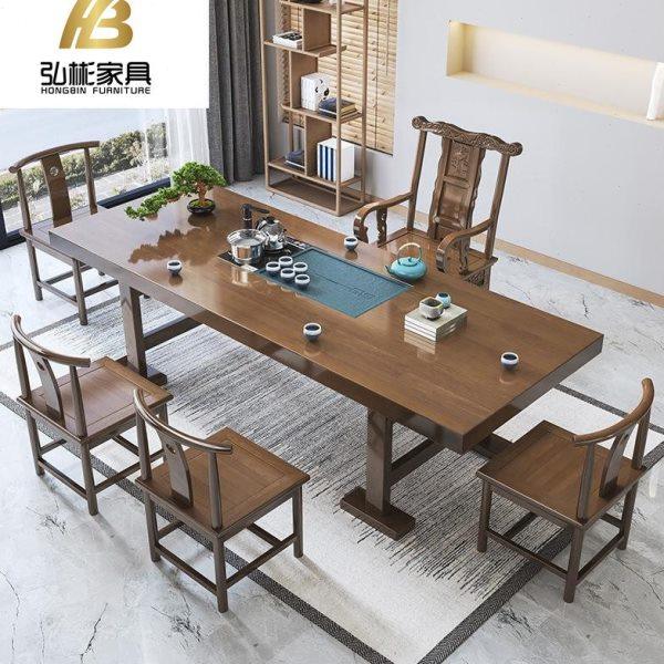 实木大板茶桌椅组合公室家用功夫泡茶桌新中式简约茶几禅意茶台,商业/办公家具,茶台/茶桌,淘宝优惠券,粉丝福利购,淘宝优惠卷