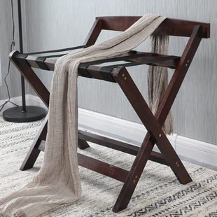 酒店家具实木行李架酒店用行李柜宾馆家用卧室折叠收纳架子置物架