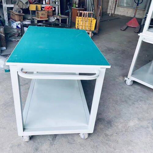 防静电工作台可移动带轮子操作台桌子车间工业滑轮周转推车维修桌