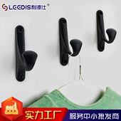 现代简约衣钩 门后挂衣一体单钩黑色银色打孔门窗衣钩