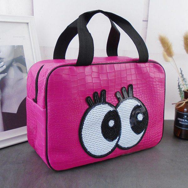 大眼睛洗澡包浴兜手提沐浴便携洗漱包女可爱大容量化妆用品收纳包