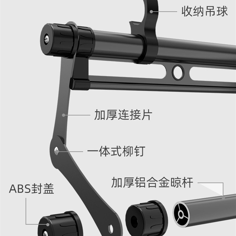 xyt升降晾衣架单杆式手摇晒衣架室内阳台折叠晒被杆双杆式
