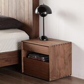 北欧纯实木床头柜简约现代简易mini超窄小型轻奢卧室床边柜免安装