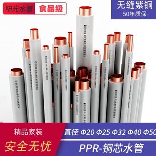 阳光ppr铜管塑料铜芯管材配件家装紫铜高端热熔铜塑管 自来水管