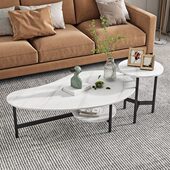 轻奢简约现代茶几客厅家用小户型岩板茶桌意式 网红创意北欧茶几桌