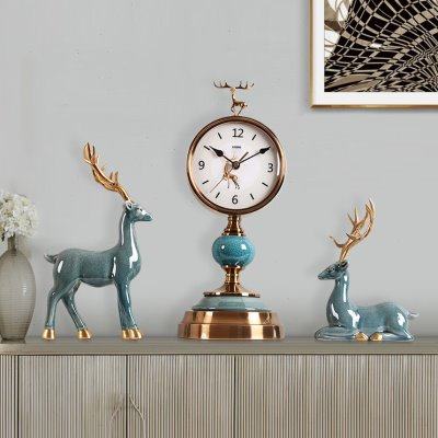 时钟表座钟轻奢客厅家用台式创意时尚现代简约欧式电视柜摆件台钟,家居饰品,座钟,淘宝优惠券,粉丝福利购,淘宝优惠卷