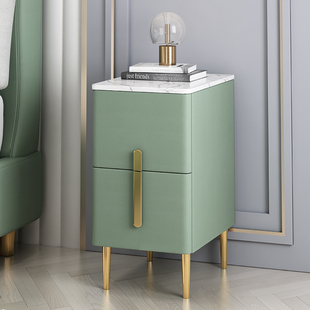 大理石小型迷你床头l柜55CM高30CM宽现代简约实木北欧轻奢储物柜