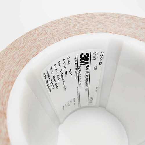 3M362L砂纸 15MIC 精密研磨砂卷 铝压铸件圆柱形扁平零件上薄膜带