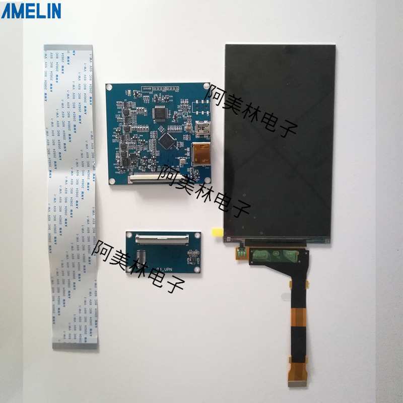 HDMI转MIPI讯号驱动转接板带5.5寸显示屏 夏普2K高清串口屏套件