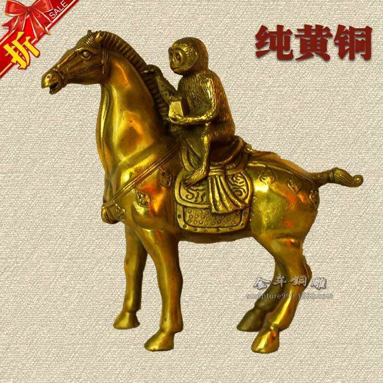 官印马上封侯铜摆件 E款马上猴金属家居 铜工艺品