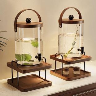 高颜值玻璃冷水壶中古风带龙头大容量耐高温家用凉水壶果茶饮料桶