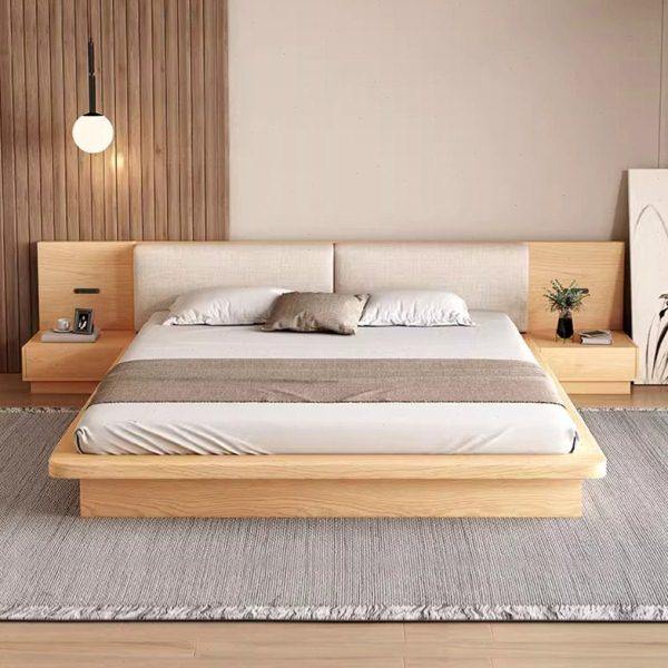 日式榻榻米床小户型主卧家具北欧实木地台床双人现代简约板式矮床,住宅家具,实木床,淘宝优惠券,粉丝福利购,淘宝优惠卷