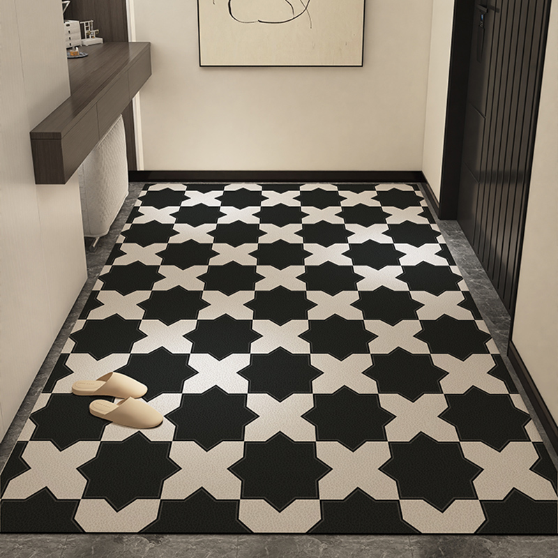 简约地垫入户门垫玄关入户皮革脚B踏垫子家用防滑耐磨可擦免洗去