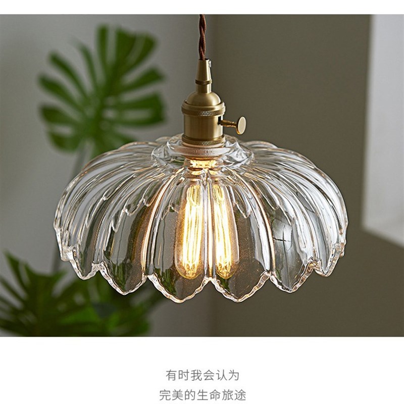 老上海北欧日式复古loft餐厅餐桌吊灯怀旧简约Q吧台咖啡厅玻璃灯