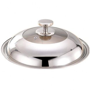 直经45公分铁锅特大号锅盖43家用的钢化玻璃透明可立锅盖46cm