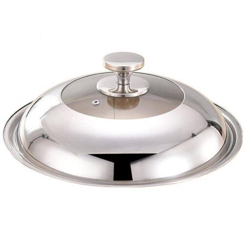 直经45公分铁锅特大号锅盖43家用的钢化玻璃透明可立锅盖46cm