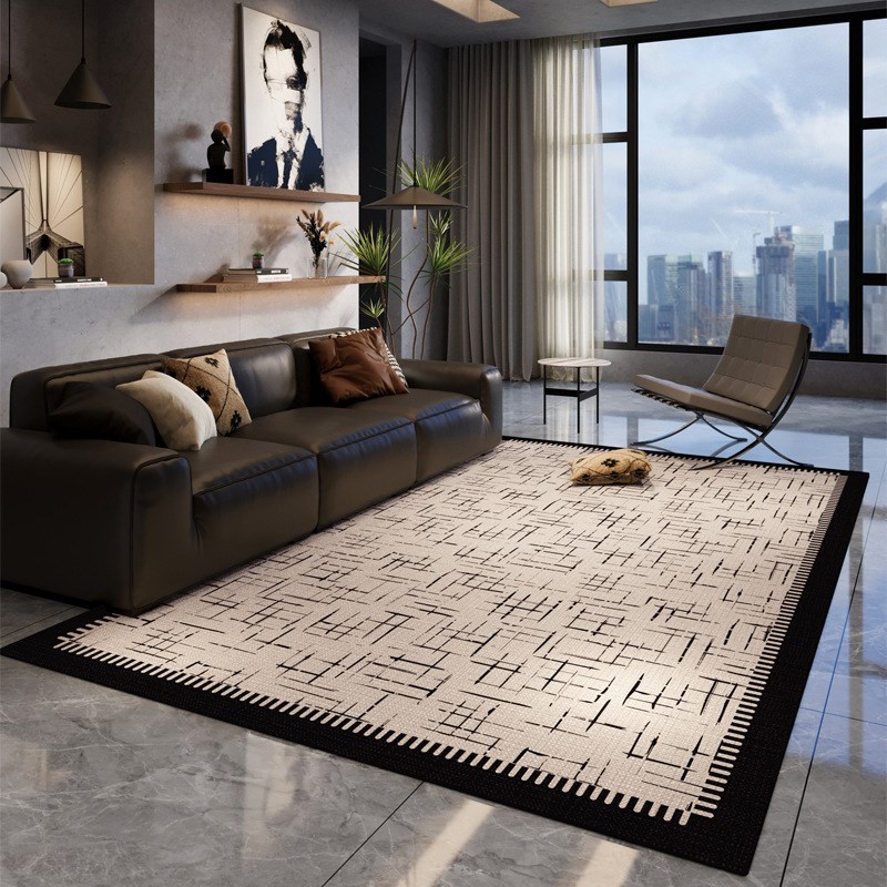 新款客厅地毯沙发地垫卧室简约现代高级免洗轻奢茶几床边毯子家用