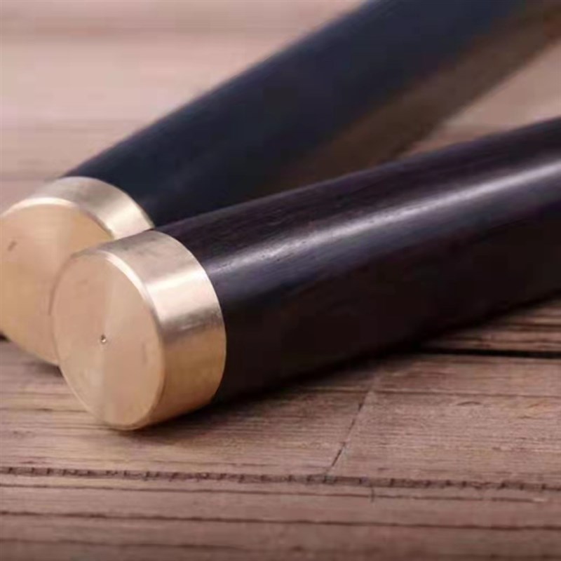 紫光檀双截棍练习棍 黑檀钢链双节棍木质武术棍二节